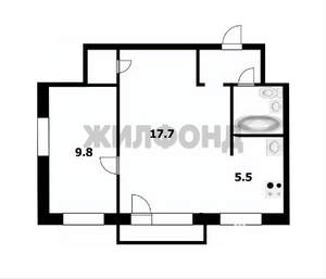 2-к квартира, вторичка, 39м2, 2/2 этаж