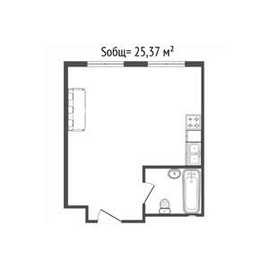 Студия квартира, вторичка, 25м2, 13/23 этаж