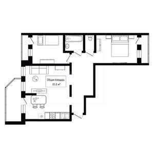 3-к квартира, вторичка, 84м2, 17/17 этаж