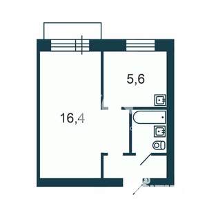 1-к квартира, вторичка, 29м2, 3/5 этаж