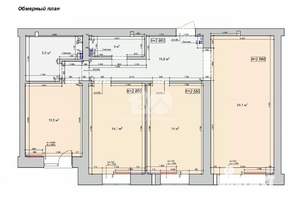 3-к квартира, вторичка, 84м2, 4/9 этаж