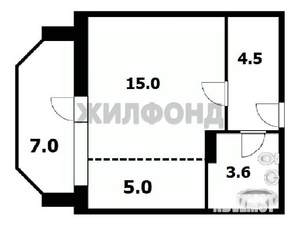 1-к квартира, вторичка, 29м2, 6/15 этаж