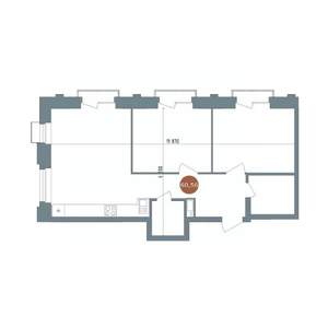 2-к квартира, вторичка, 61м2, 10/15 этаж