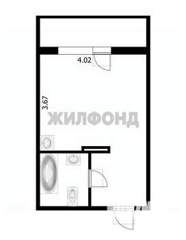 1-к квартира, вторичка, 22м2, 7/17 этаж