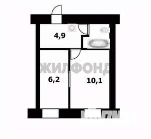 2-к квартира, вторичка, 23м2, 3/5 этаж