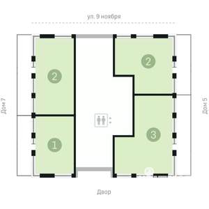 2-к квартира, сданный дом, 107м2, 1/10 этаж