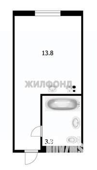 Студия квартира, вторичка, 17м2, 5/5 этаж