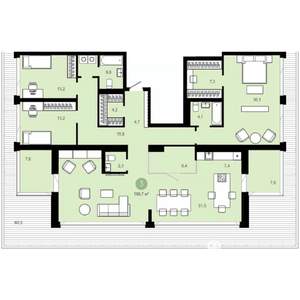 3-к квартира, сданный дом, 166м2, 10/10 этаж