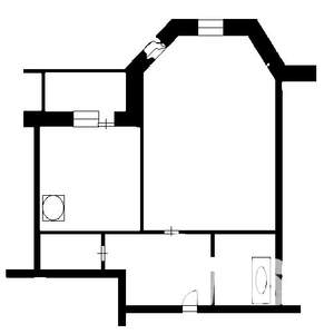 1-к квартира, вторичка, 45м2, 1/10 этаж