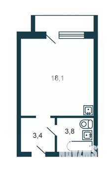 Студия квартира, вторичка, 30м2, 10/10 этаж