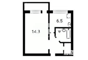 1-к квартира, вторичка, 30м2, 4/5 этаж