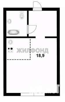 1-к квартира, вторичка, 18м2, 5/5 этаж