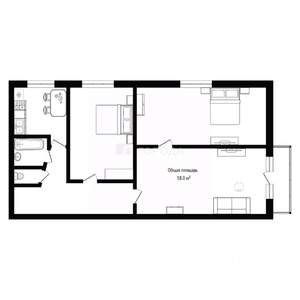 3-к квартира, вторичка, 58м2, 5/5 этаж