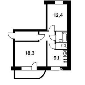 2-к квартира, вторичка, 52м2, 3/10 этаж
