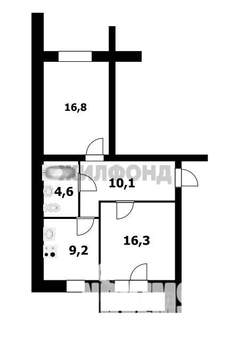 2-к квартира, вторичка, 57м2, 9/10 этаж