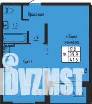 1-к квартира, вторичка, 42м2, 5/17 этаж