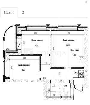 3-к квартира, вторичка, 58м2, 14/15 этаж