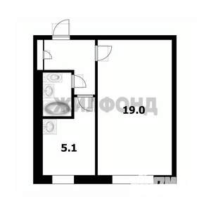 1-к квартира, вторичка, 31м2, 5/5 этаж