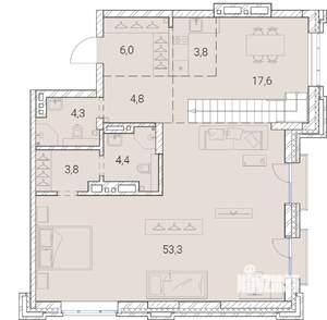4-к квартира, вторичка, 119м2, 25/25 этаж