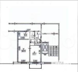 1-к квартира, вторичка, 42м2, 4/10 этаж