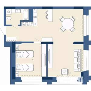 2-к квартира, вторичка, 57м2, 26/30 этаж