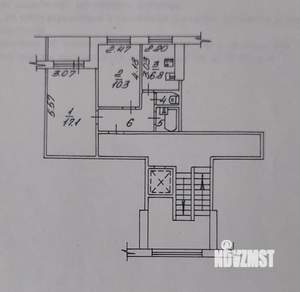 2-к квартира, вторичка, 45м2, 6/9 этаж