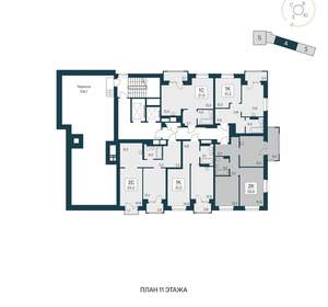 2-к квартира, вторичка, 60м2, 11/21 этаж