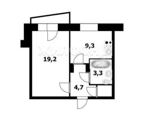 1-к квартира, вторичка, 38м2, 3/9 этаж