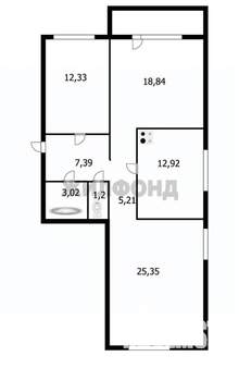 3-к квартира, вторичка, 87м2, 6/10 этаж