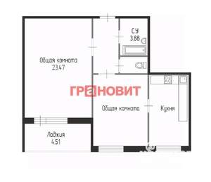 2-к квартира, вторичка, 61м2, 5/6 этаж