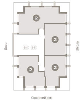 2-к квартира, вторичка, 73м2, 13/23 этаж