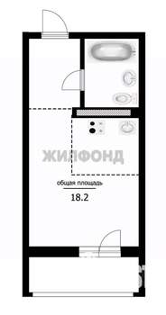 1-к квартира, вторичка, 18м2, 17/17 этаж