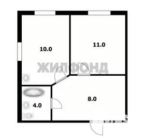 1-к квартира, вторичка, 33м2, 1/3 этаж