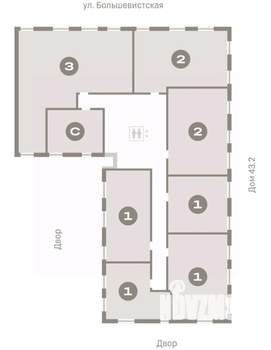 3-к квартира, вторичка, 123м2, 7/9 этаж