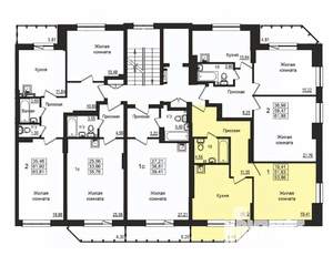 1-к квартира, строящийся дом, 51м2, 4/10 этаж