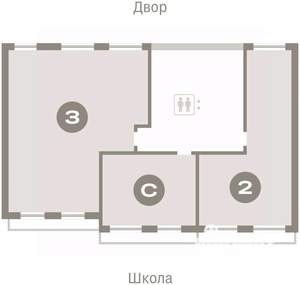 2-к квартира, вторичка, 59м2, 8/9 этаж
