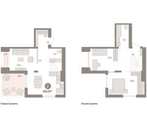 2-к квартира, вторичка, 101м2, 15/15 этаж