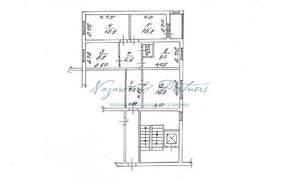 3-к квартира, вторичка, 74м2, 6/6 этаж