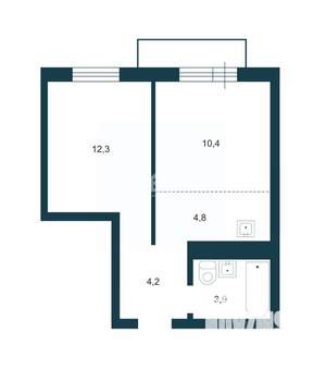 1-к квартира, вторичка, 36м2, 7/22 этаж
