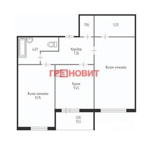 2-к квартира, вторичка, 59м2, 3/17 этаж