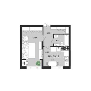 1-к квартира, вторичка, 39м2, 3/19 этаж