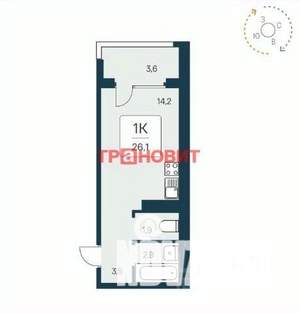 Студия квартира, вторичка, 29м2, 15/17 этаж