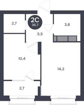 1-к квартира, строящийся дом, 36м2, 17/17 этаж