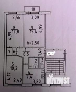 3-к квартира, вторичка, 57м2, 4/5 этаж