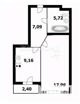 1-к квартира, вторичка, 40м2, 13/15 этаж