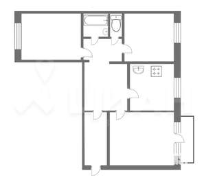 3-к квартира, вторичка, 63м2, 9/10 этаж