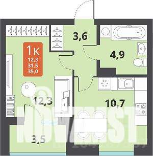 Студия квартира, вторичка, 25м2, 1/17 этаж