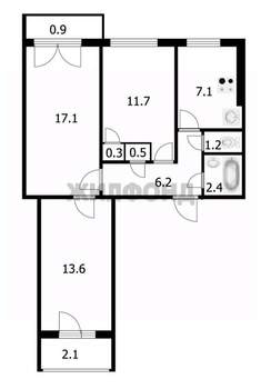 3-к квартира, вторичка, 63м2, 4/9 этаж