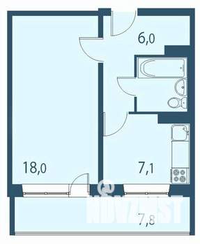 1-к квартира, вторичка, 39м2, 4/17 этаж