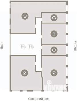 1-к квартира, вторичка, 50м2, 5/23 этаж